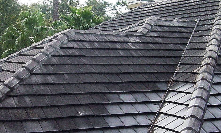 Roof Tile Close Up, Before